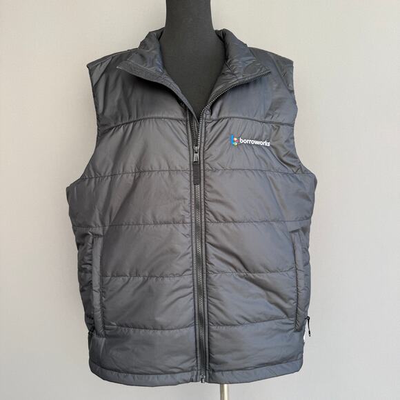 Mens The North Face puffer vest - Gray - full zip - borrowworks - size XL - Picture 1 of 11